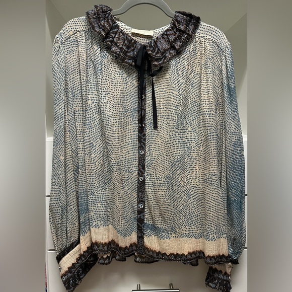 Ulla Johnson Phipps Blouse in Moonstone size 14 NWT - Picture 5 of 7